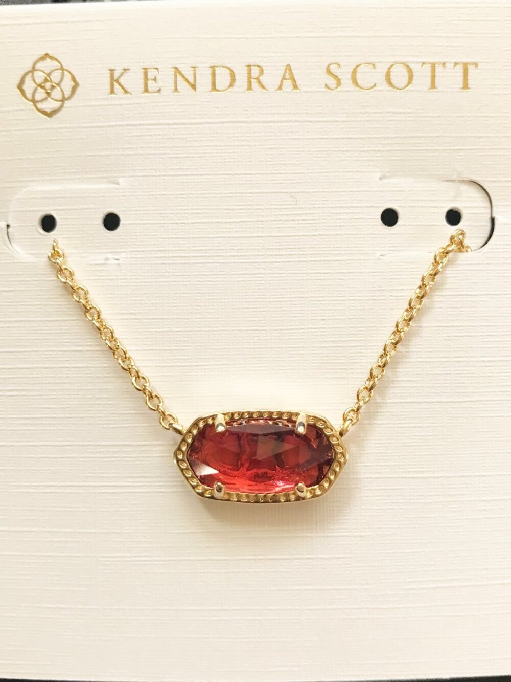 Kendra Scott Gold Tone Burgundy Necklace